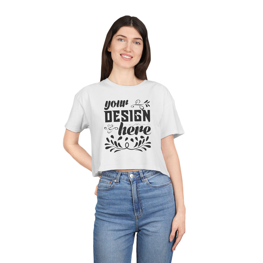 Customizable AS Colour 4062 Womens Crop Tee Dropped Shoulder