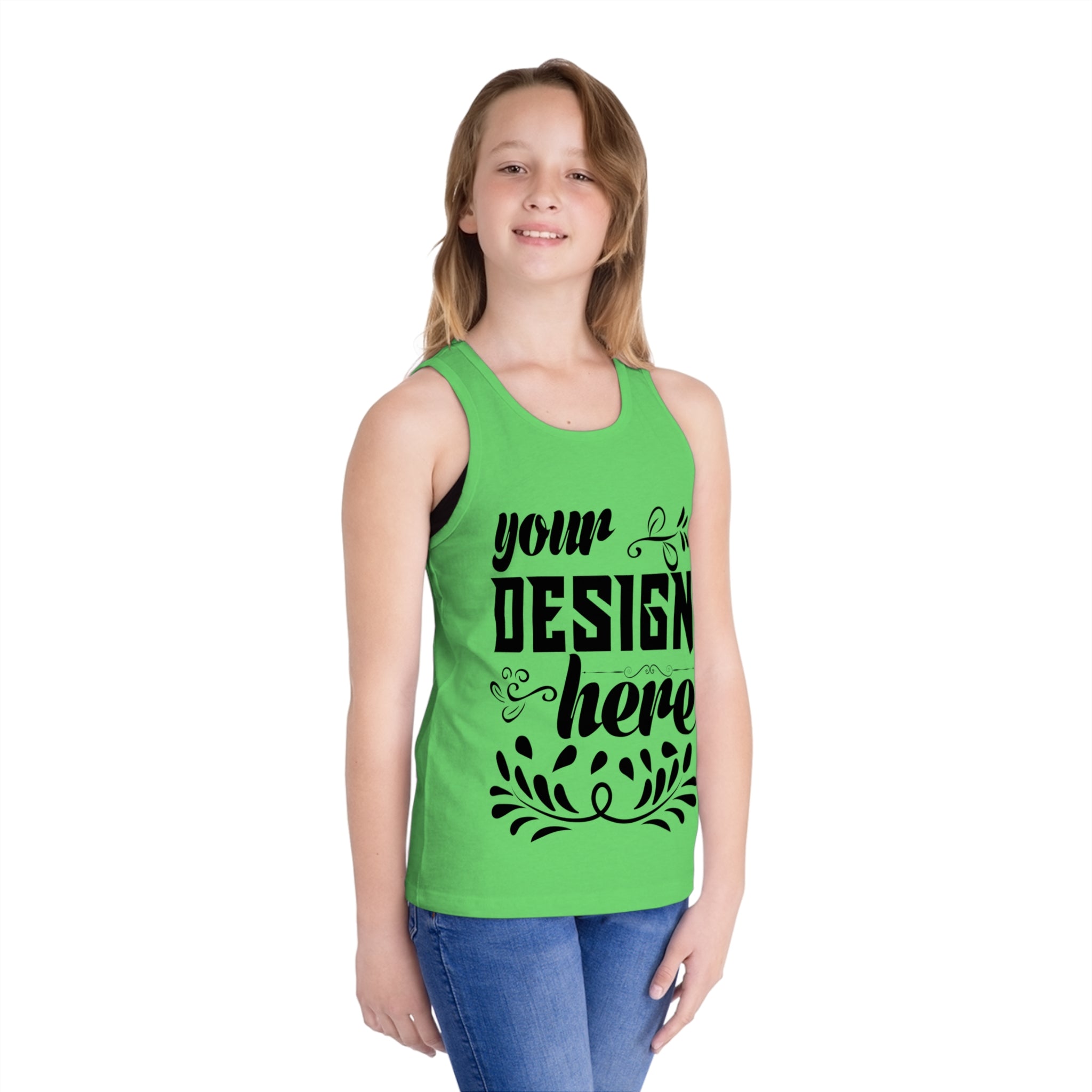 Customizable Bella+Canvas 3480Y Kids Jersey Tank Top Retail Fit