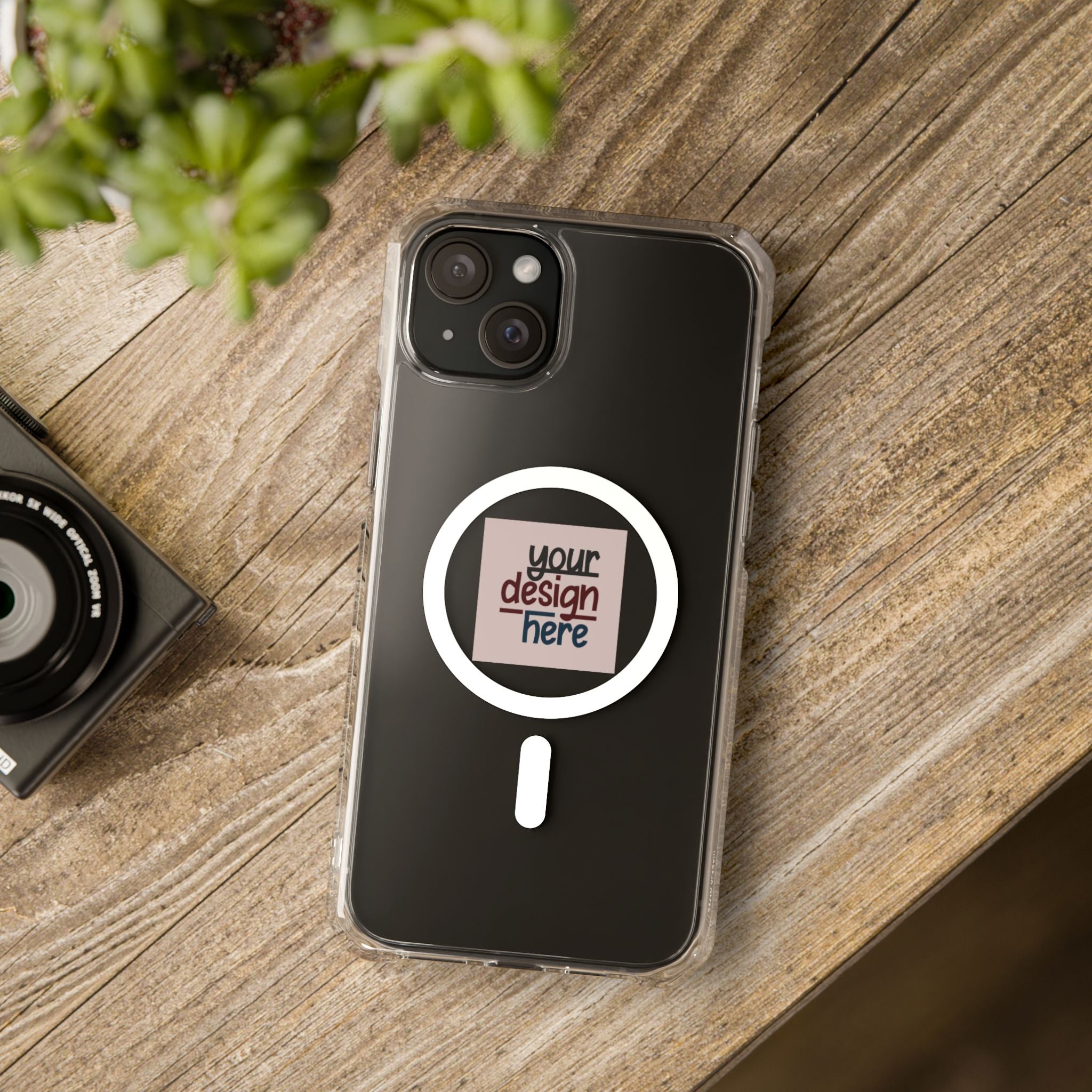 Customizable Magnetic Clear Impact Case With Air Cushioned Bumper Corners