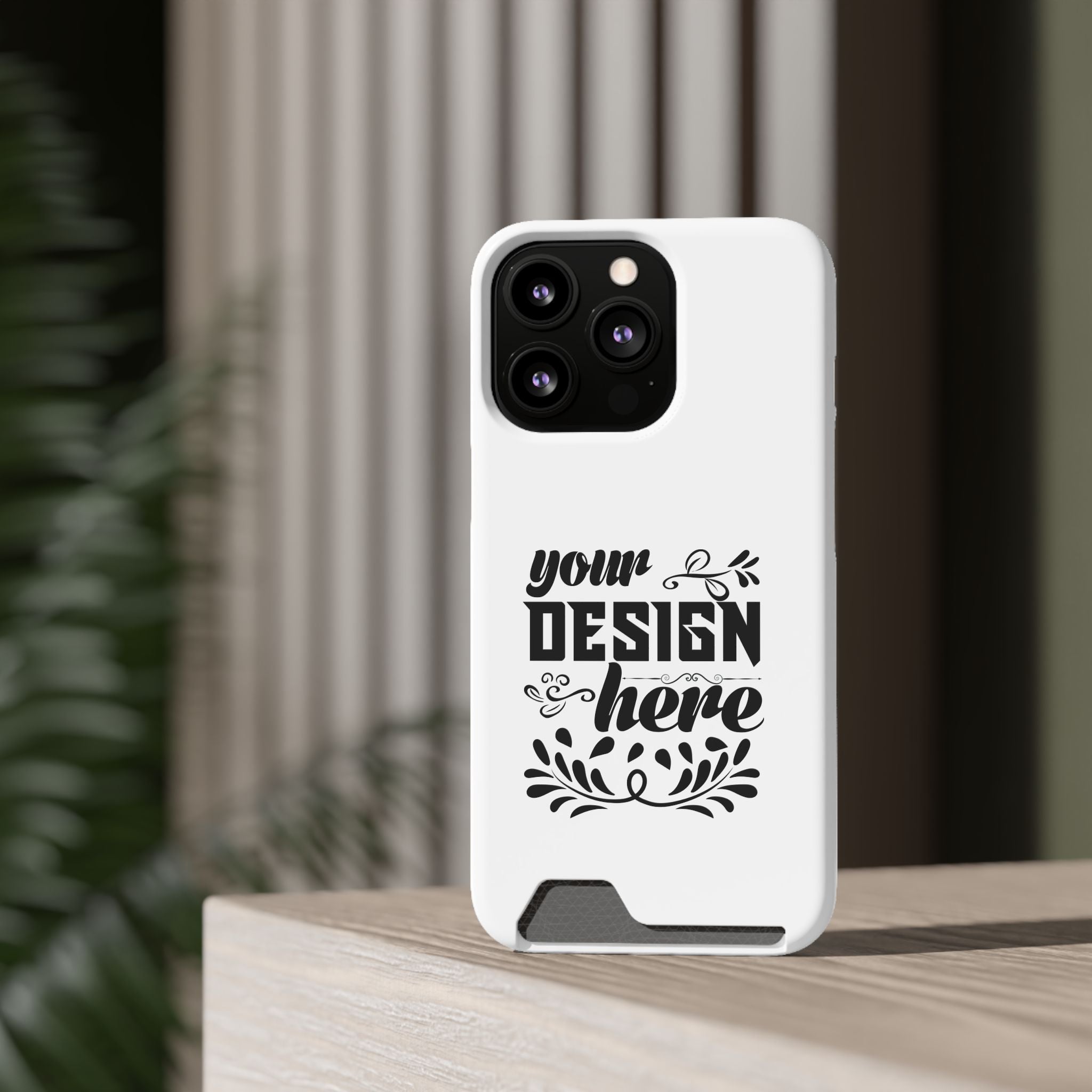 Customizable Polycarbonate Phone Case With Card Holder MagSafe Compatible