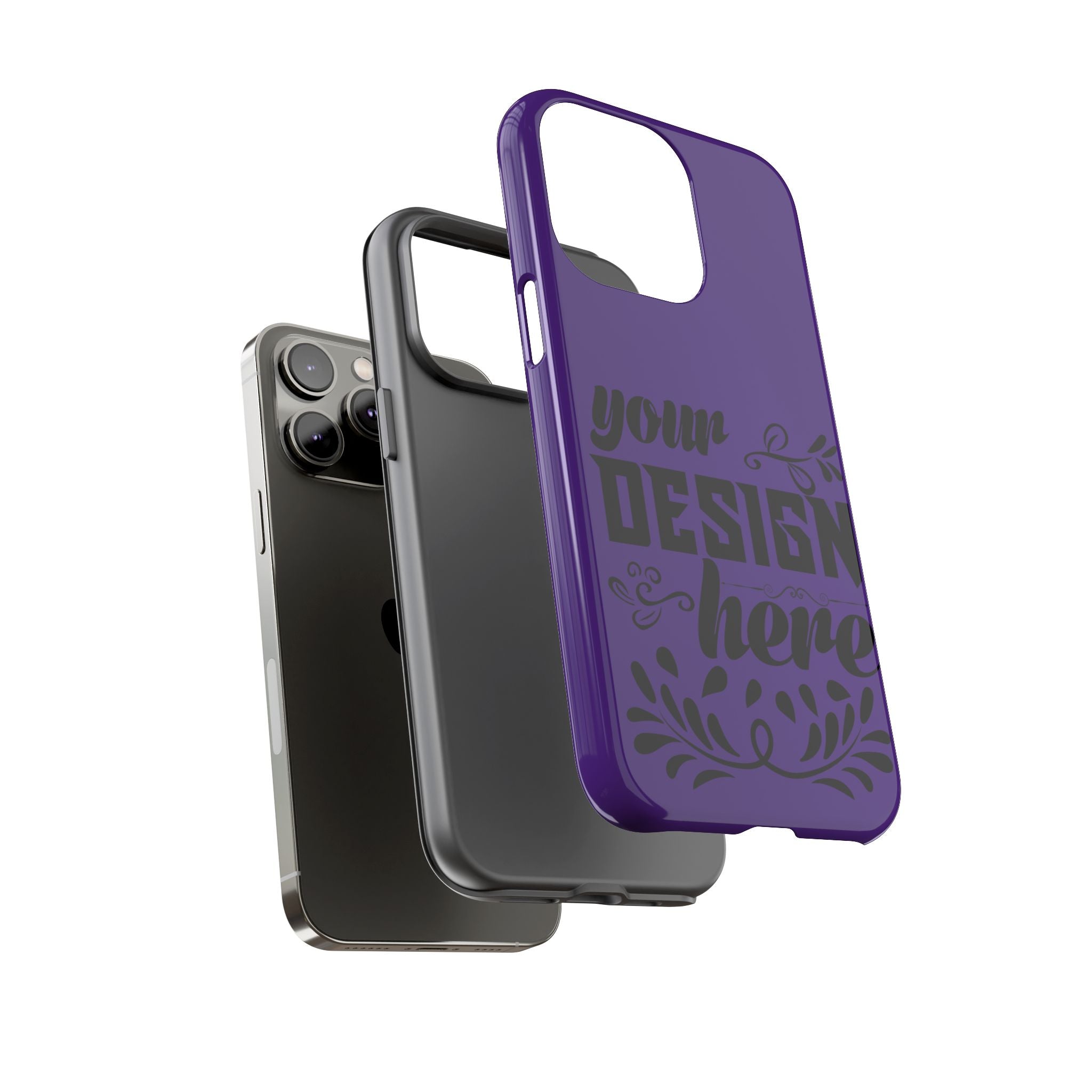 Customizable Tough Dual Layer Phone Case Polycarbonate TPU Liner Protective