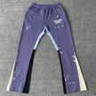 Nameria Men’s Splatter Ink Patchwork Flared Sweatpants