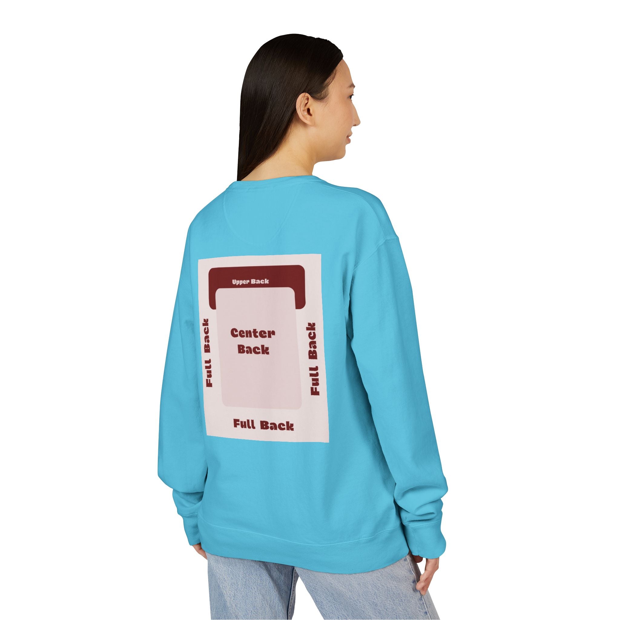Customizable Hanes GDH400 Unisex Garment Dyed Crewneck Sweatshirt