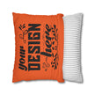 Customizable Square Poly Canvas Pillowcase with Concealed Zipper Closure