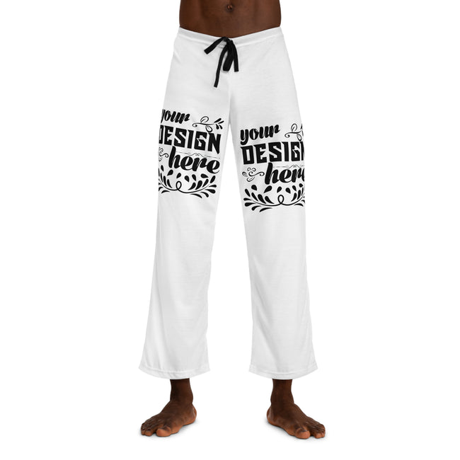 Customizable Men’s Lightweight Relaxed Fit Polyester Pajama Pants AOP