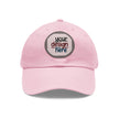 Customizable ValuCap VC300A Dad Hat with Round PU Leather Patch Front