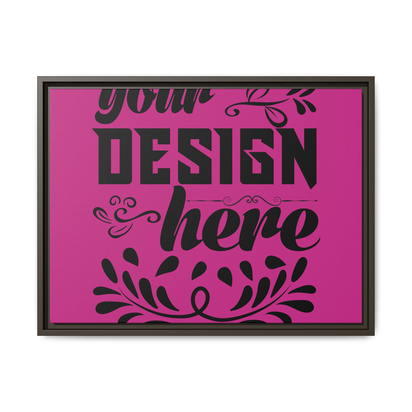 Customizable Framed Matte Canvas Print with Pinewood Frame Sawtooth Hanger