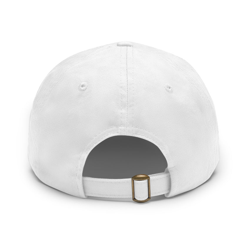 Customizable ValuCap VC300A Dad Hat with Round PU Leather Patch Front
