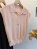 Nameria Ice Silk Right Shoulder Short Sleeve Polo Shirt
