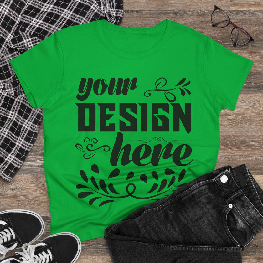 Customizable Gildan 5000L Womens Midweight Cotton Short Sleeve T-Shirt