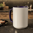Customizable Glossy Ceramic Accent Mug 11oz and 15oz