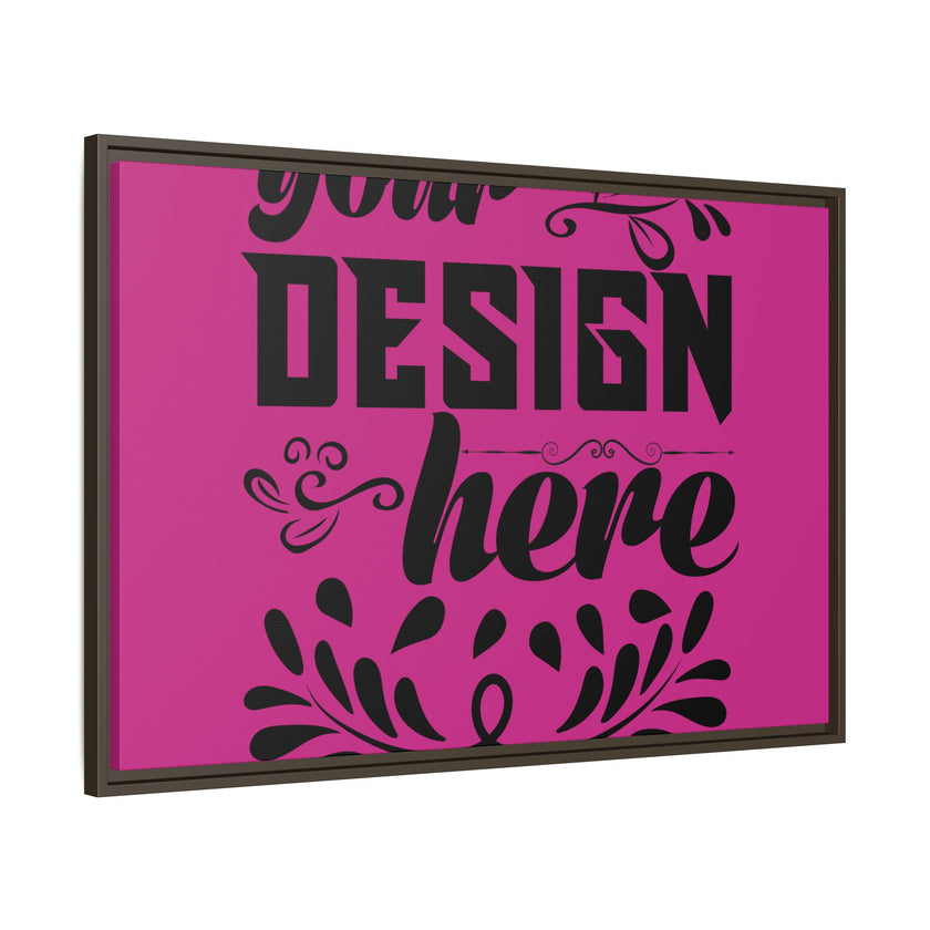 Customizable Framed Matte Canvas Print with Pinewood Frame Sawtooth Hanger