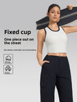 Nameria Seamless Fixed Cup Yoga Sports Bra