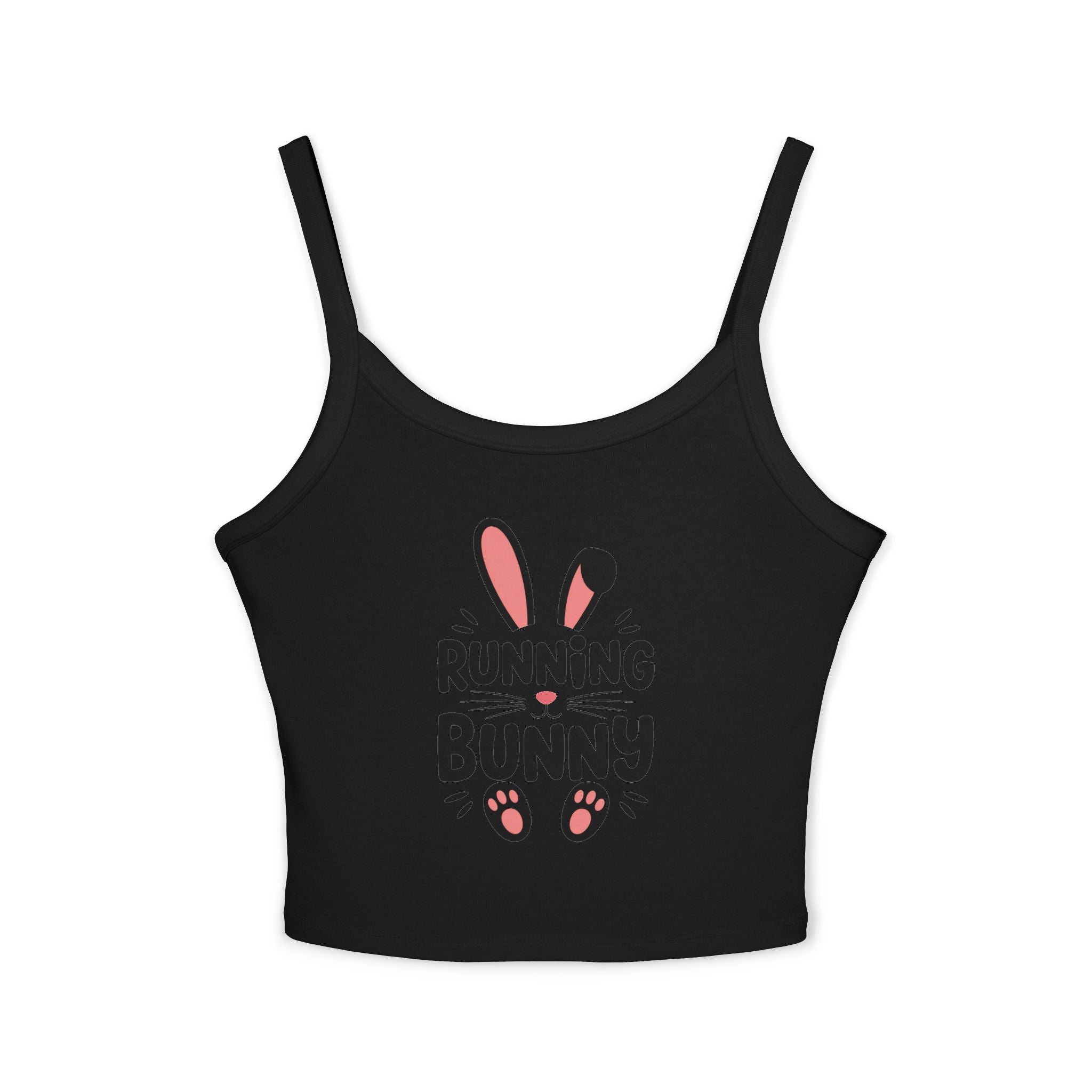 Bella+Canvas 1012 Spaghetti Strap Tank Top Running Bunny Graphic Print
