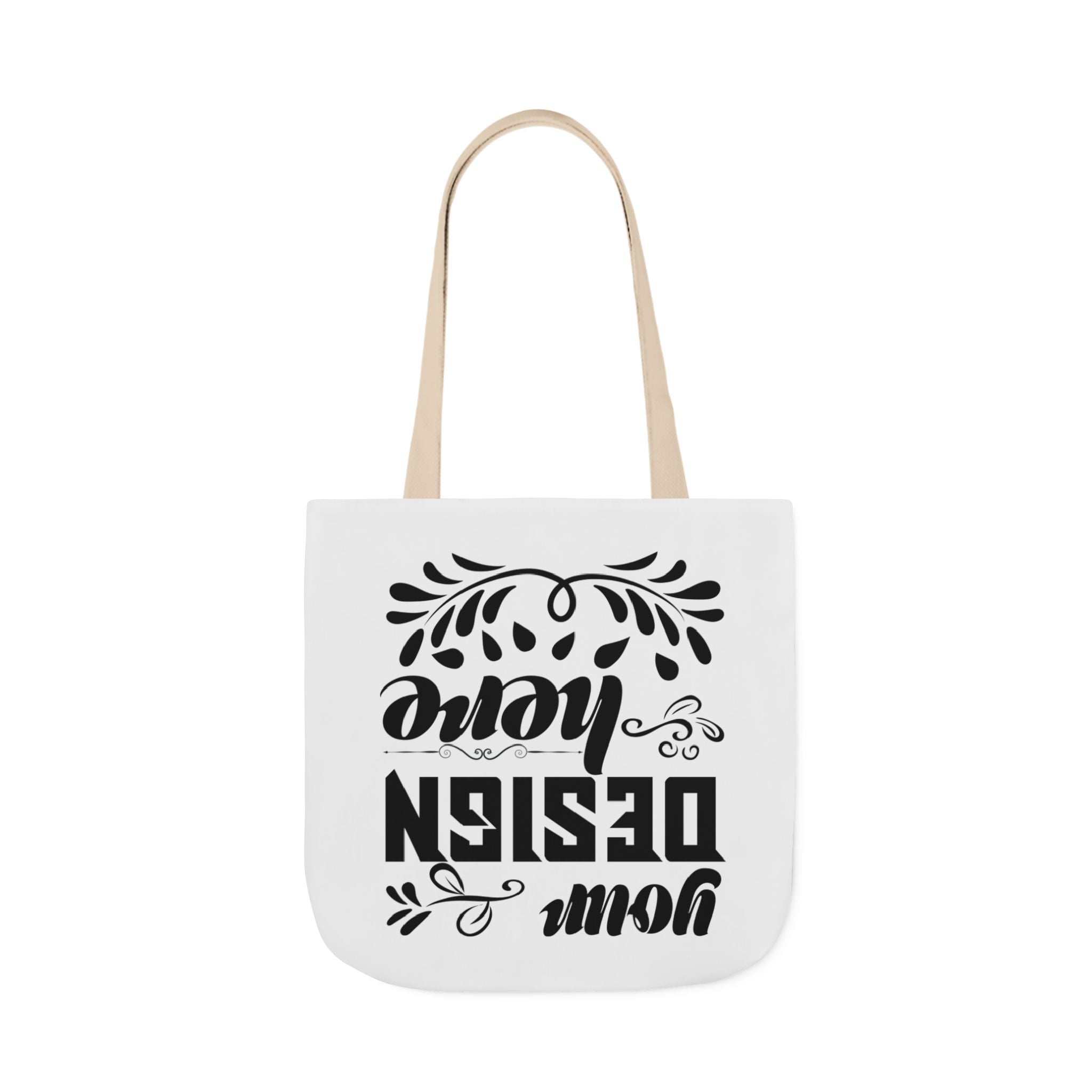 Customizable Canvas Tote Bag With 5 Color Strap Options All Over Print
