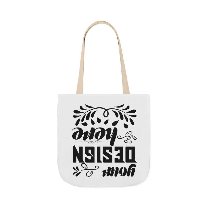 Customizable Canvas Tote Bag With 5 Color Strap Options All Over Print