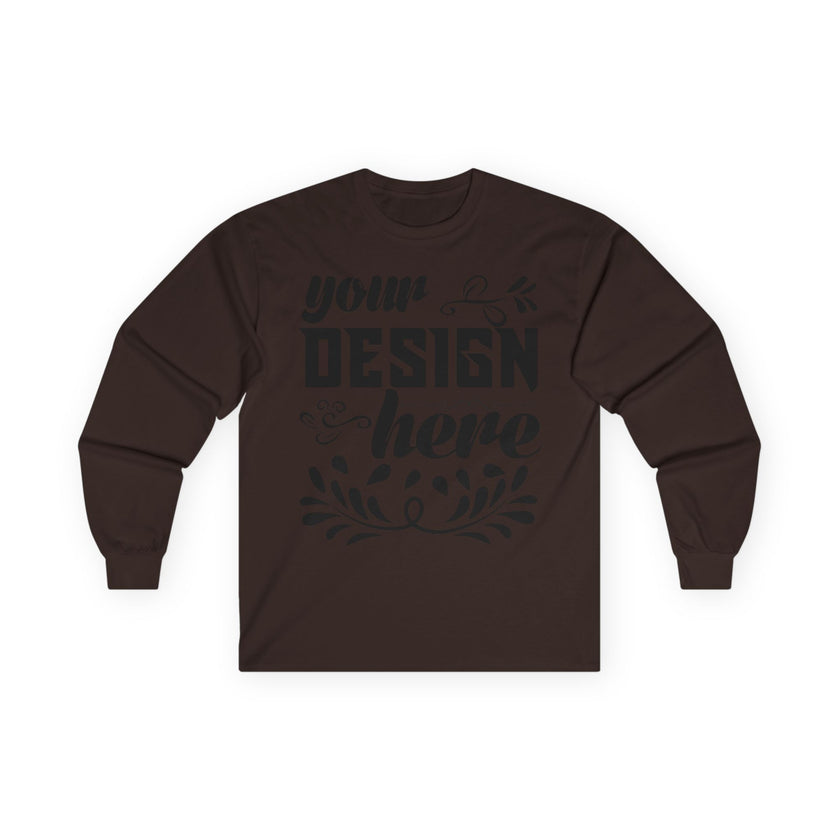 Customizable Gildan 2400 Unisex Ultra Cotton Long Sleeve Tee Classic Fit