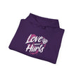 Gildan 18500 Unisex  Hooded Sweatshirt | Love Never Hurts Graphic Print