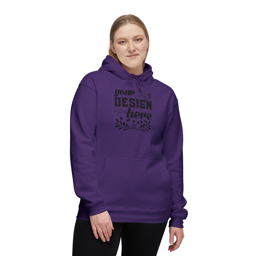 Customizable Bayside 960 Unisex Heavyweight Hooded Sweatshirt Made in US