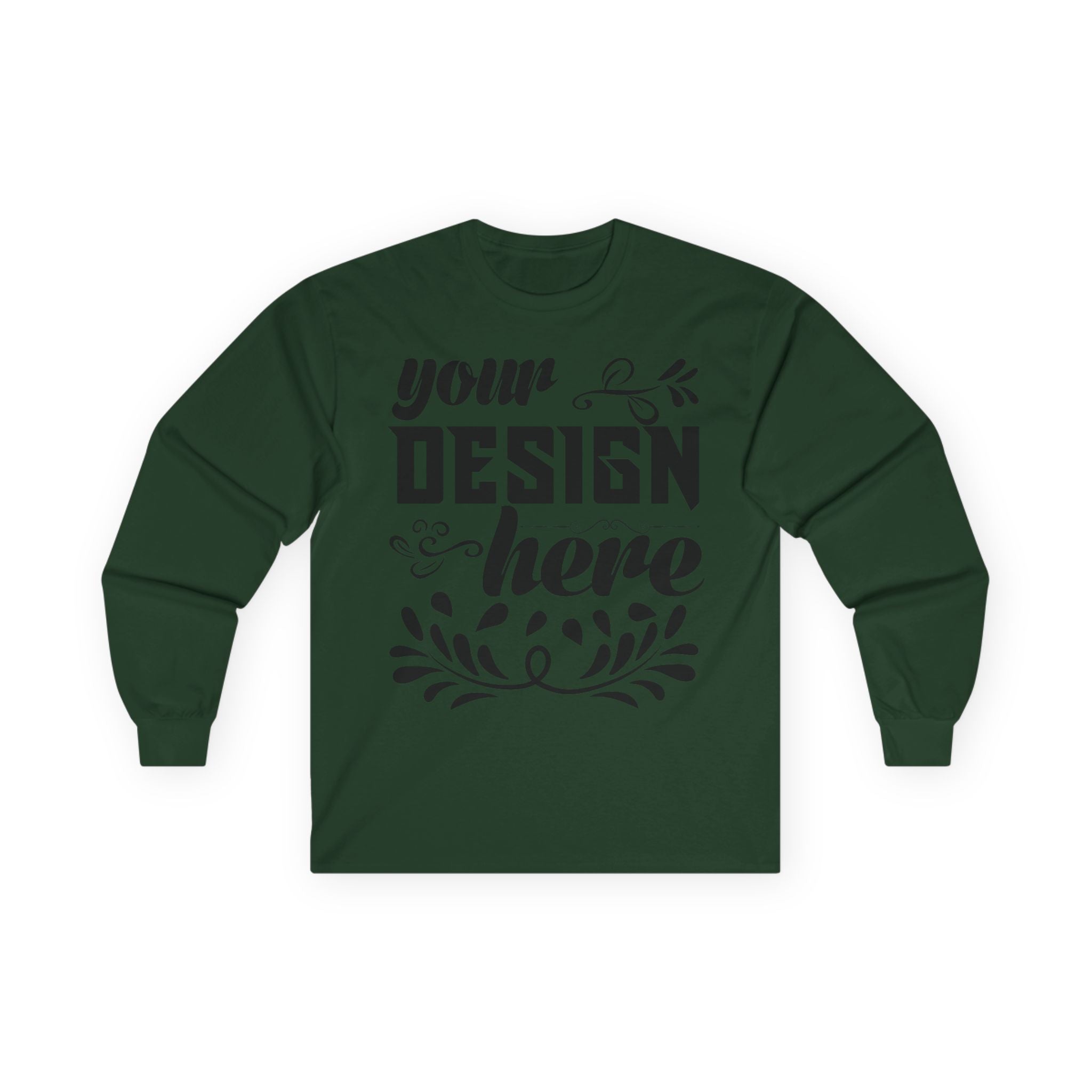 Customizable Gildan 2400 Unisex Ultra Cotton Long Sleeve Tee Classic Fit