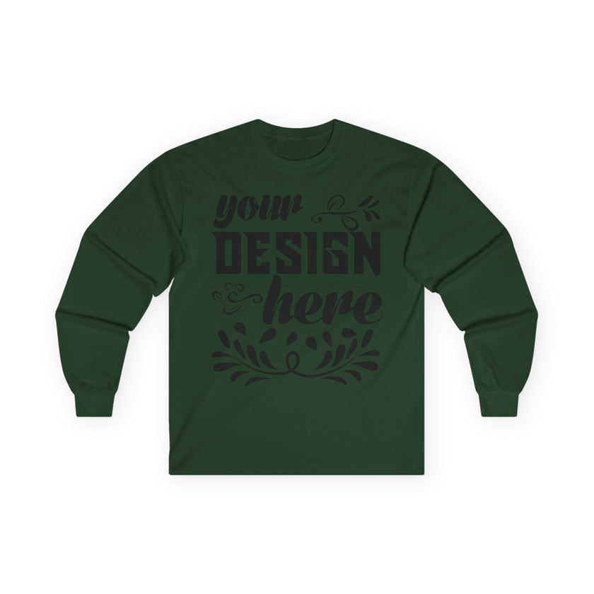 Customizable Gildan 2400 Unisex Ultra Cotton Long Sleeve Tee Classic Fit