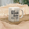 Customizable Metallic Ceramic Mug 11oz Gold or Silver Coated Finish