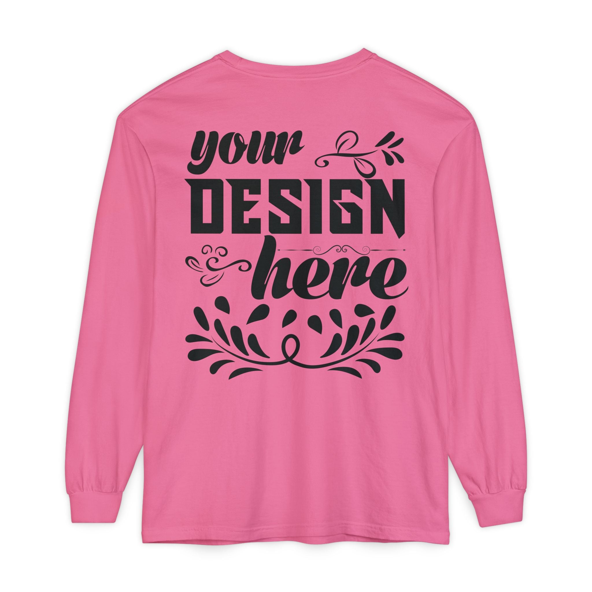 Customizable Comfort Colors 6014 Unisex Garment Dyed Long Sleeve T Shirt