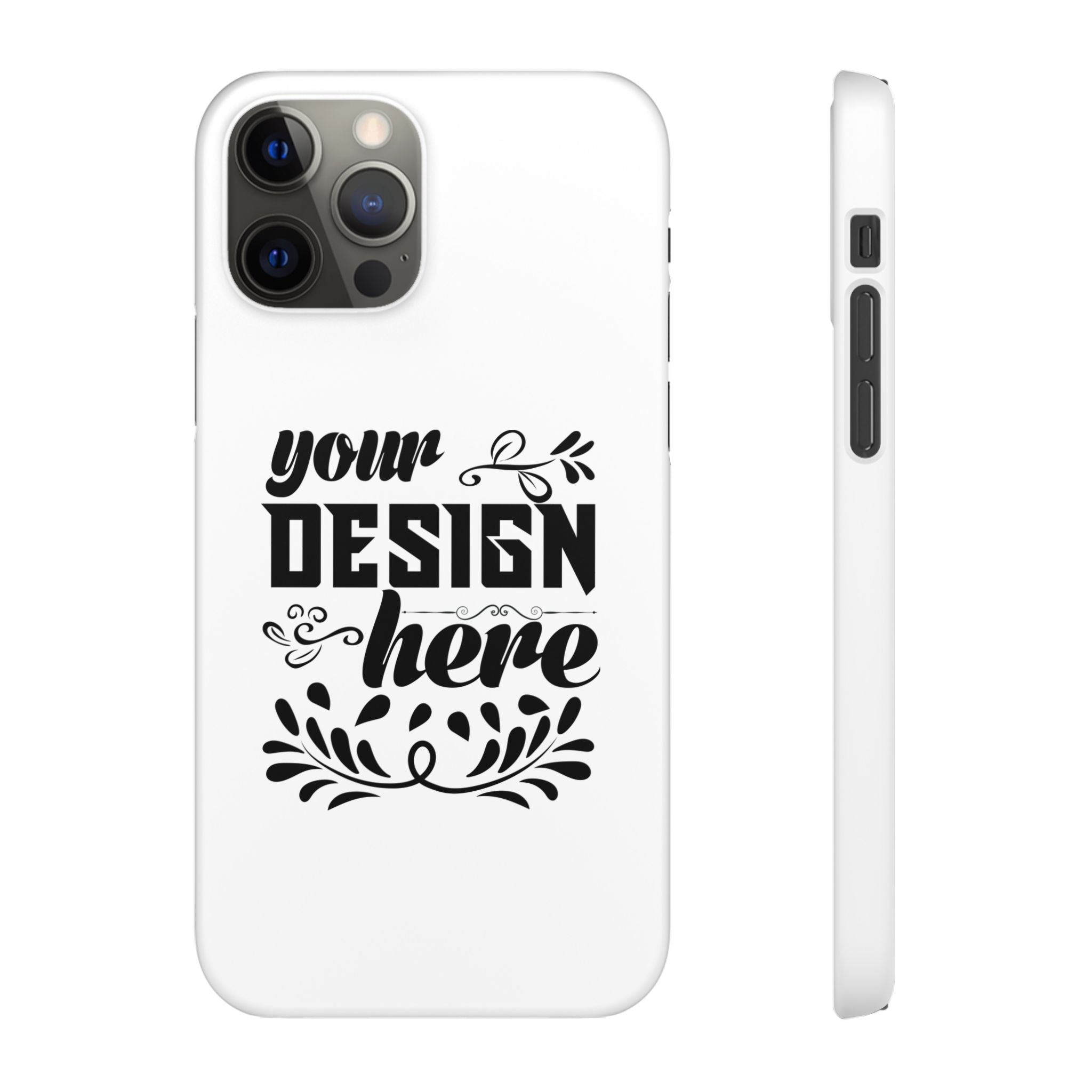 Customizable Snap Phone Case Slim Lightweight Polycarbonate Gloss Or Matte