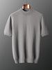 Nameria Mens Cashmere Blend Seamless Short Sleeve Knit Sweater