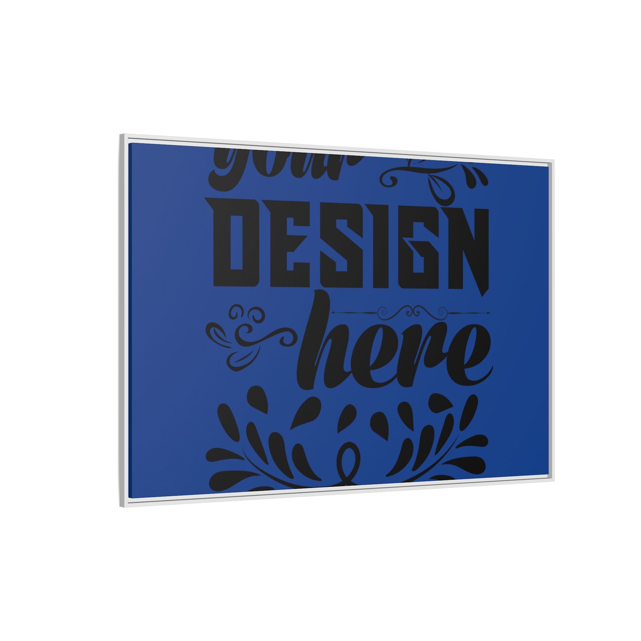 Customizable Framed Matte Canvas Print with Pinewood Frame Sawtooth Hanger