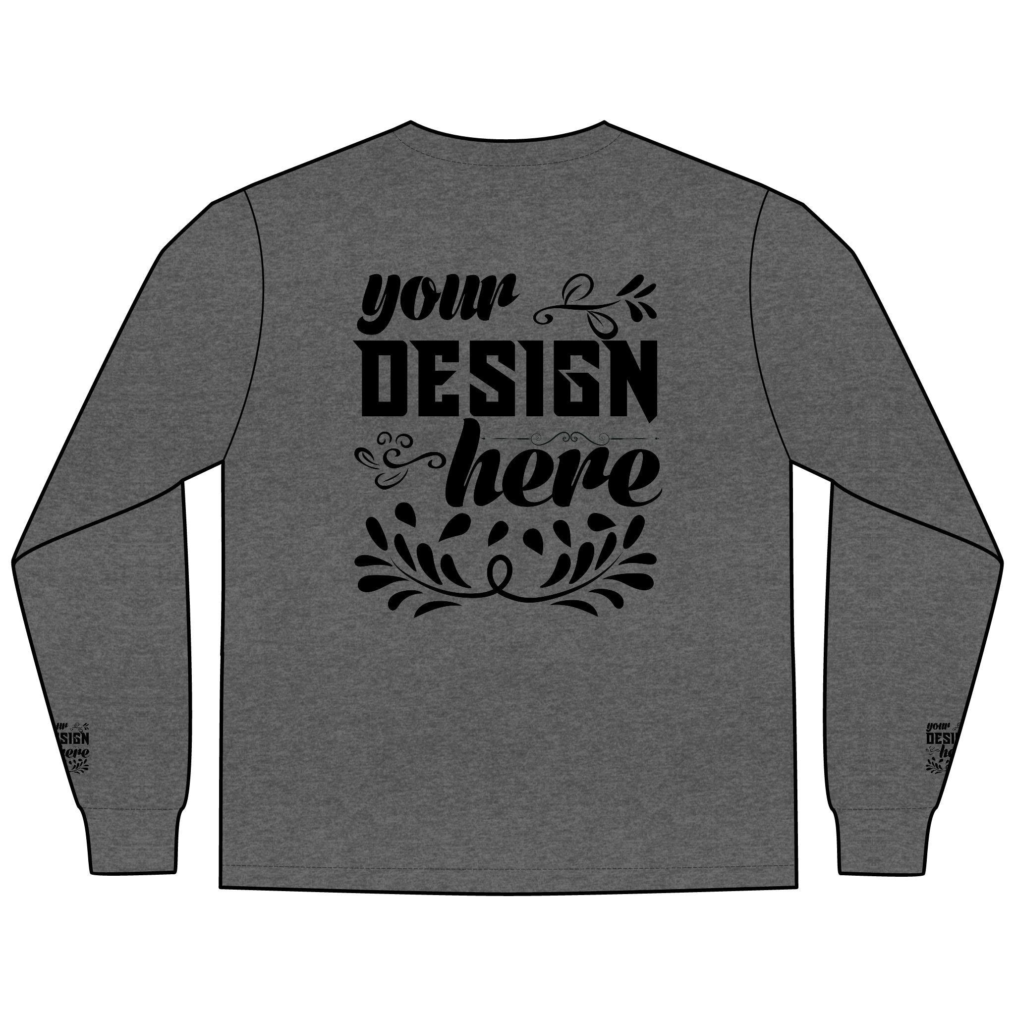 Customizable District DT109 Mens Lightweight Long Sleeve Tee Classic Fit