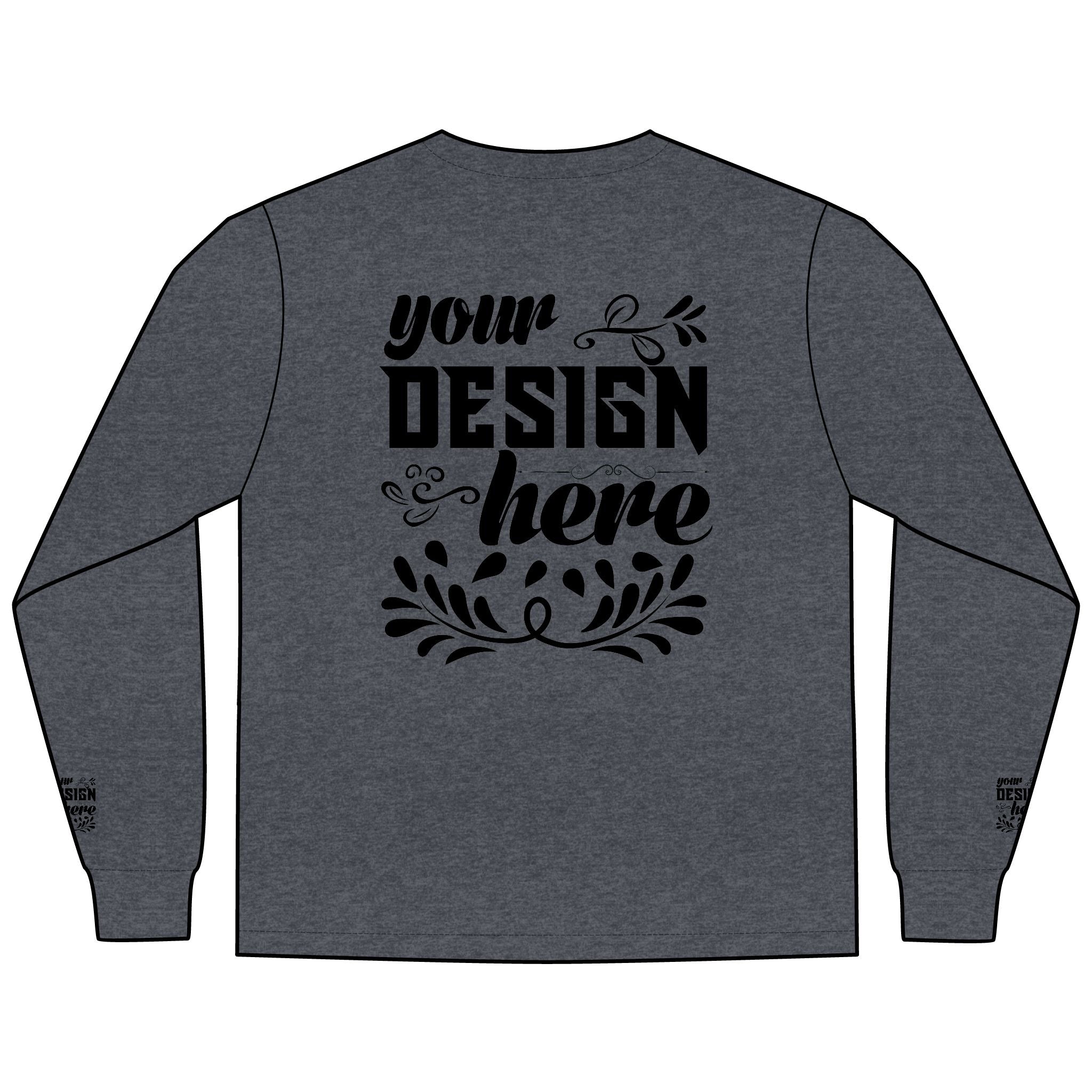 Customizable District DT109 Mens Lightweight Long Sleeve Tee Classic Fit