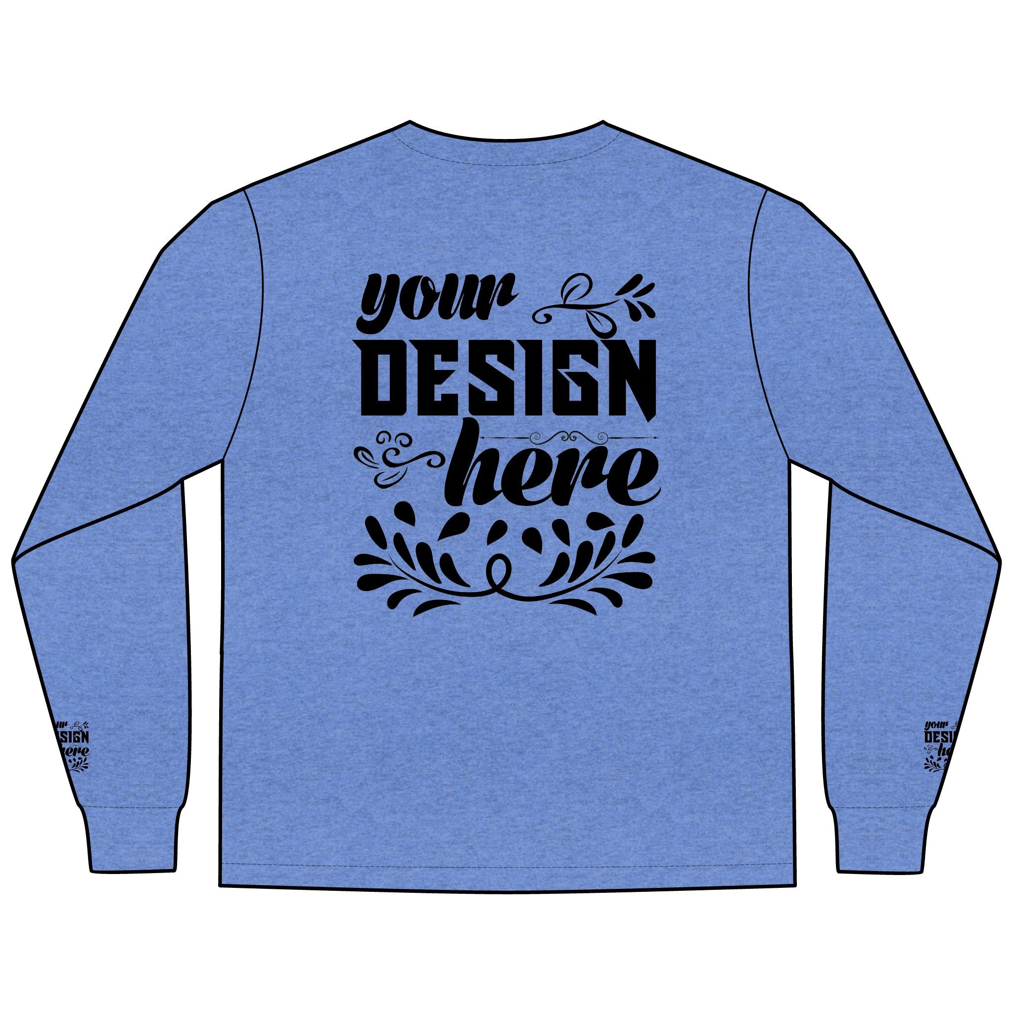 Customizable District DT109 Mens Lightweight Long Sleeve Tee Classic Fit