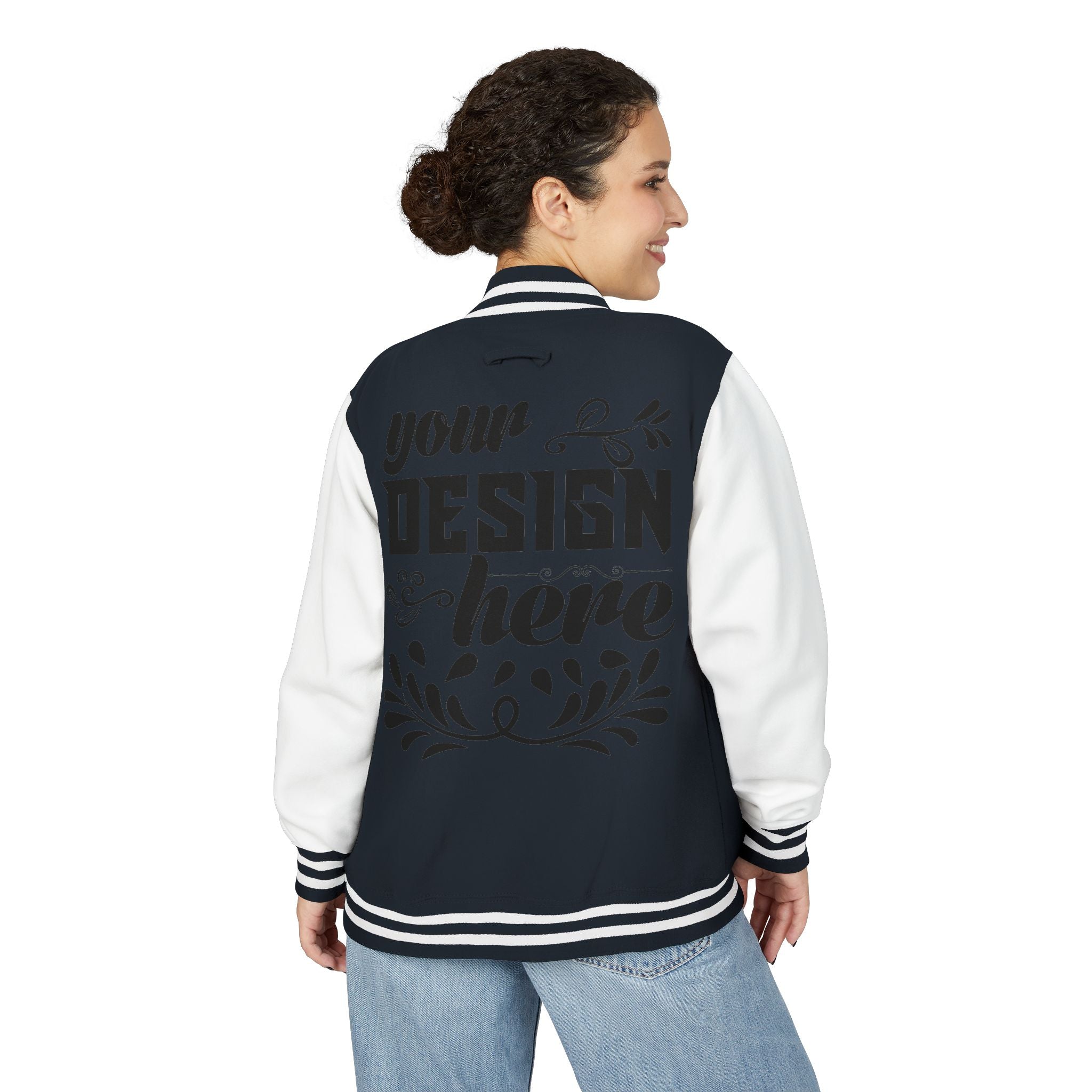 Customizable AWDis JH043 Unisex Heavyweight Letterman Jacket