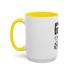 Customizable Accent Coffee Mug 11oz and 15oz Colored Interior Handle