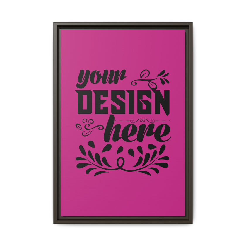 Customizable Framed Matte Canvas Print with Pinewood Frame Sawtooth Hanger