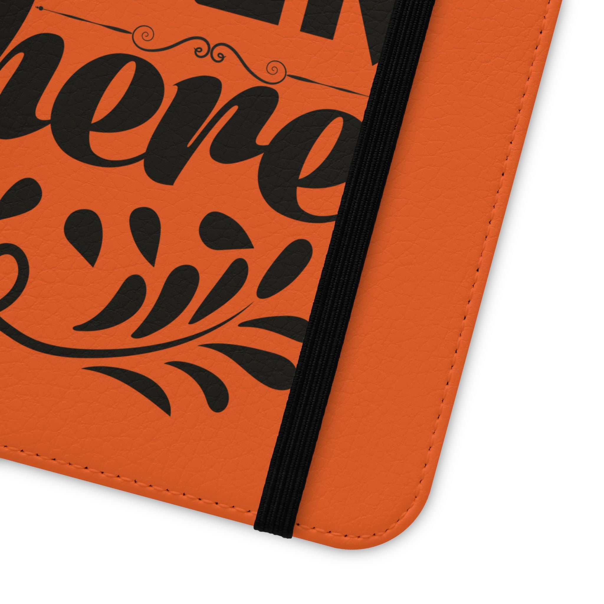 Customizable Flip Folio Phone Case With Card Slots Stand And Elastic Strap