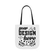 Customizable Canvas Tote Bag With 5 Color Strap Options All Over Print