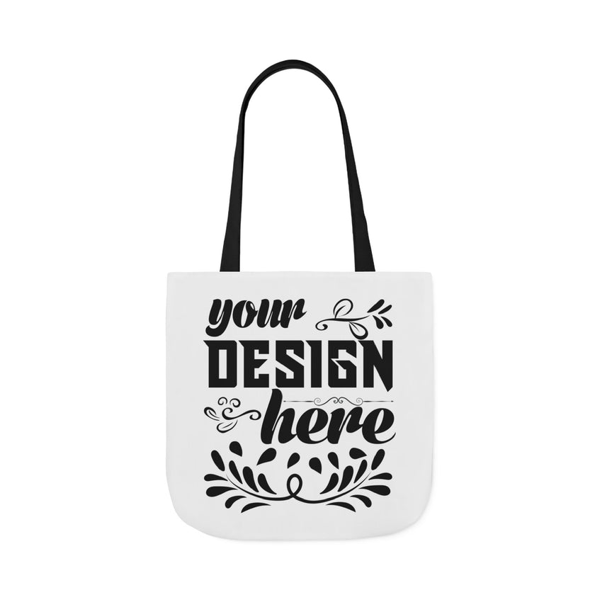 Customizable Canvas Tote Bag With 5 Color Strap Options All Over Print