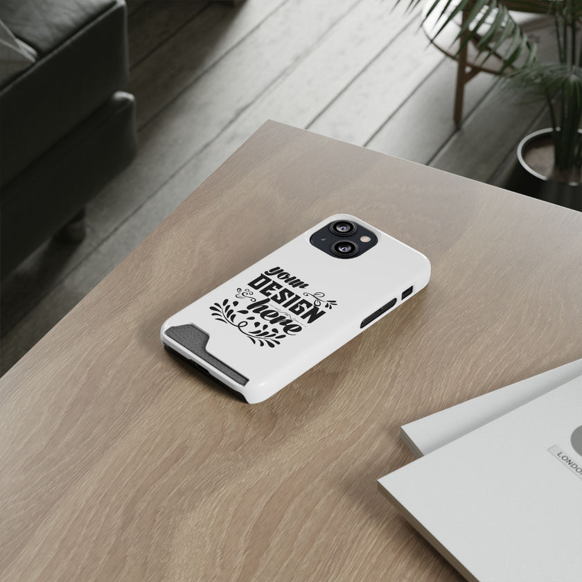 Customizable Polycarbonate Phone Case With Card Holder MagSafe Compatible