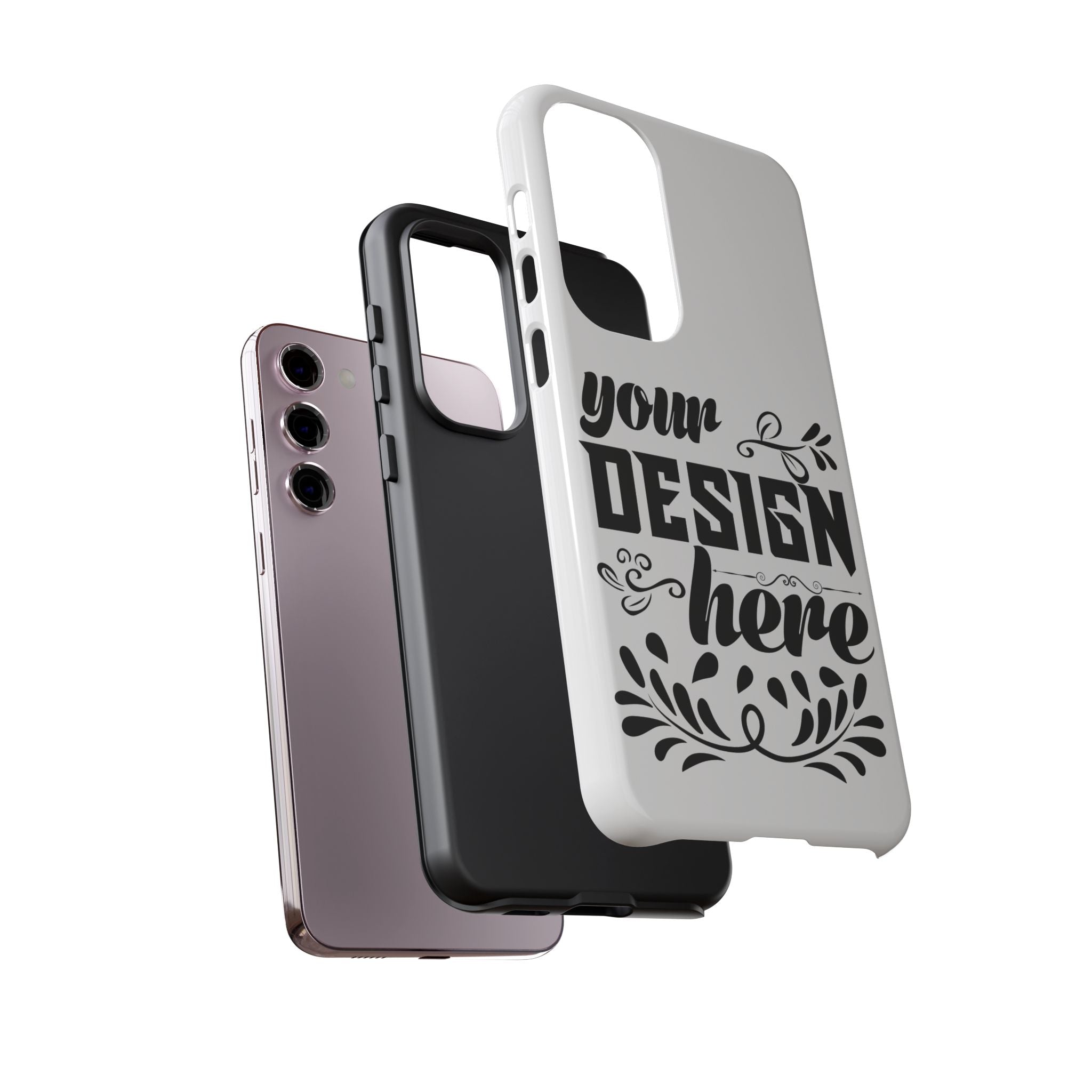 Customizable Tough Dual Layer Phone Case Polycarbonate TPU Liner Protective