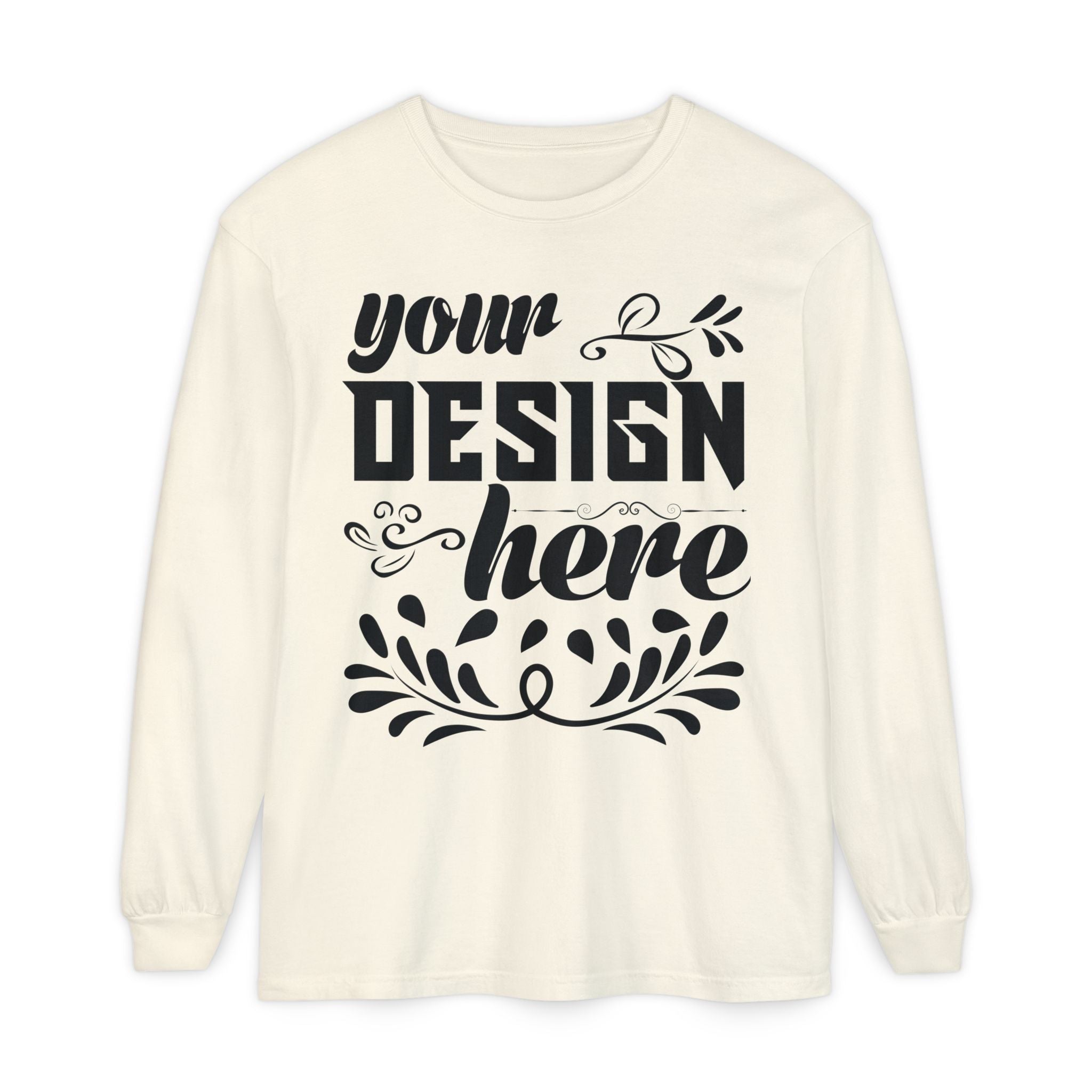 Customizable Comfort Colors 6014 Unisex Garment Dyed Long Sleeve T Shirt