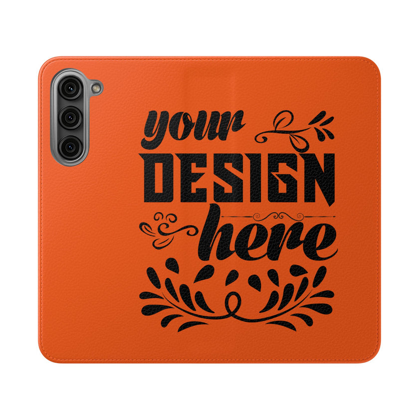 Customizable Flip Folio Phone Case With Card Slots Stand And Elastic Strap