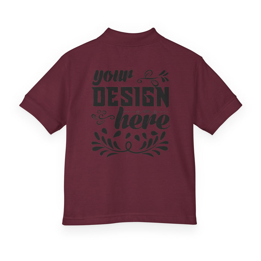 Customizable Gildan 8800B Youth DryBlend Jersey Polo Shirt