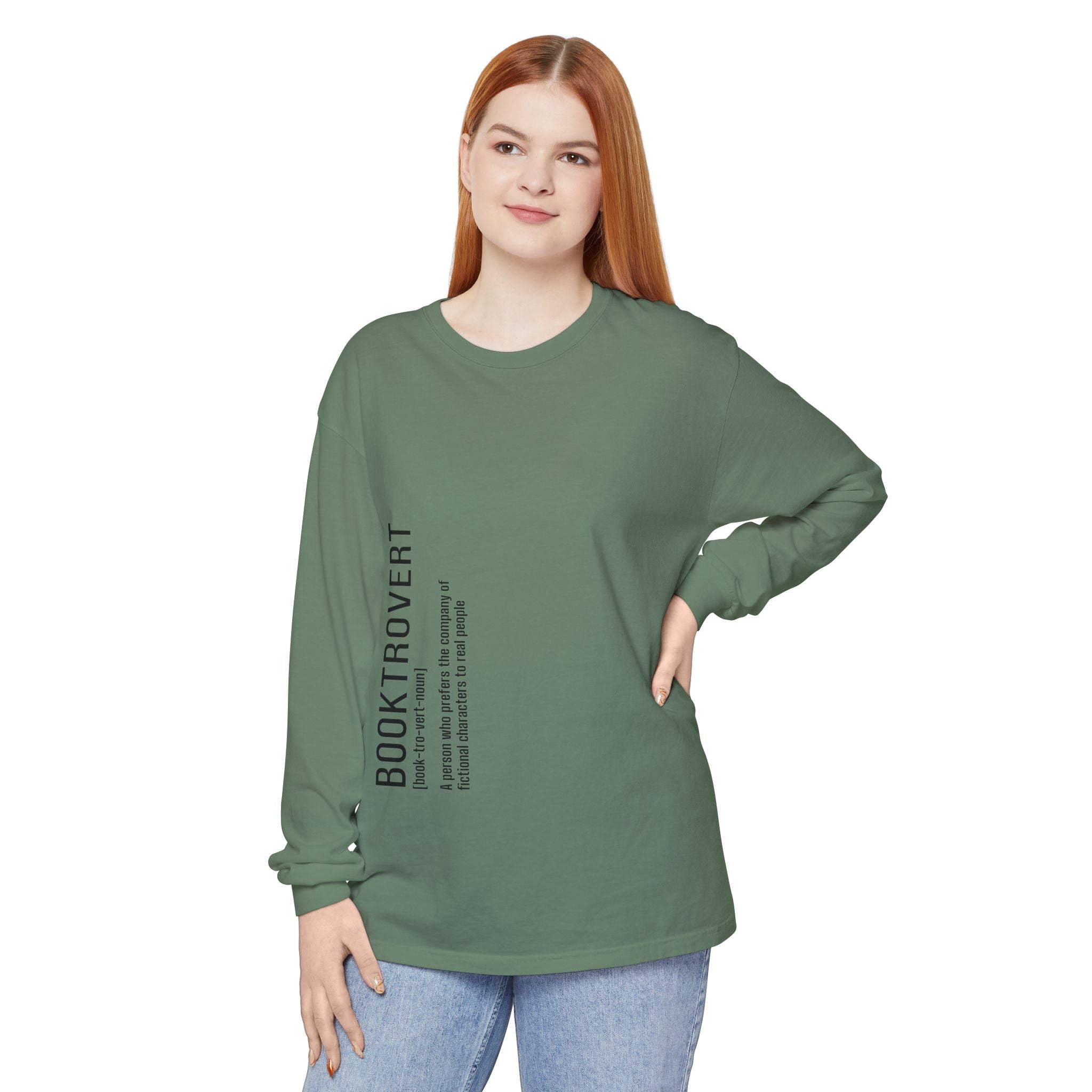 Comfort Colors 6014 Unisex  Long Sleeve T-Shirt | Booktrovert Graphic Print