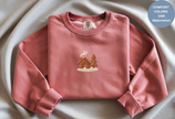 Unisex Garment-Dyed Sweatshirt with Cozy Cabin Embroidery