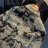 Nameria Camouflage Embroidered Denim Jacket with Lapel Collar