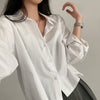 Nameria Cropped Collared Loose Fit Shirt