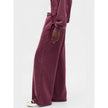 Nameria Womens Hooded Zip Top and Pants Set Wine Red