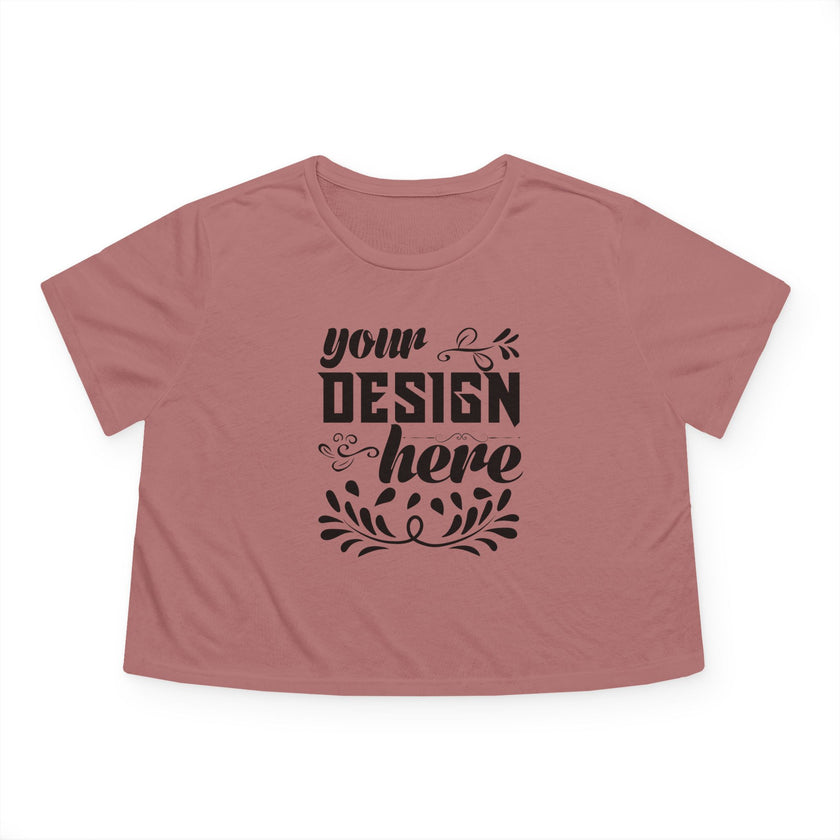 Customizable Bella+Canvas 8882 Womens Flowly Cropped Tee Side Seams